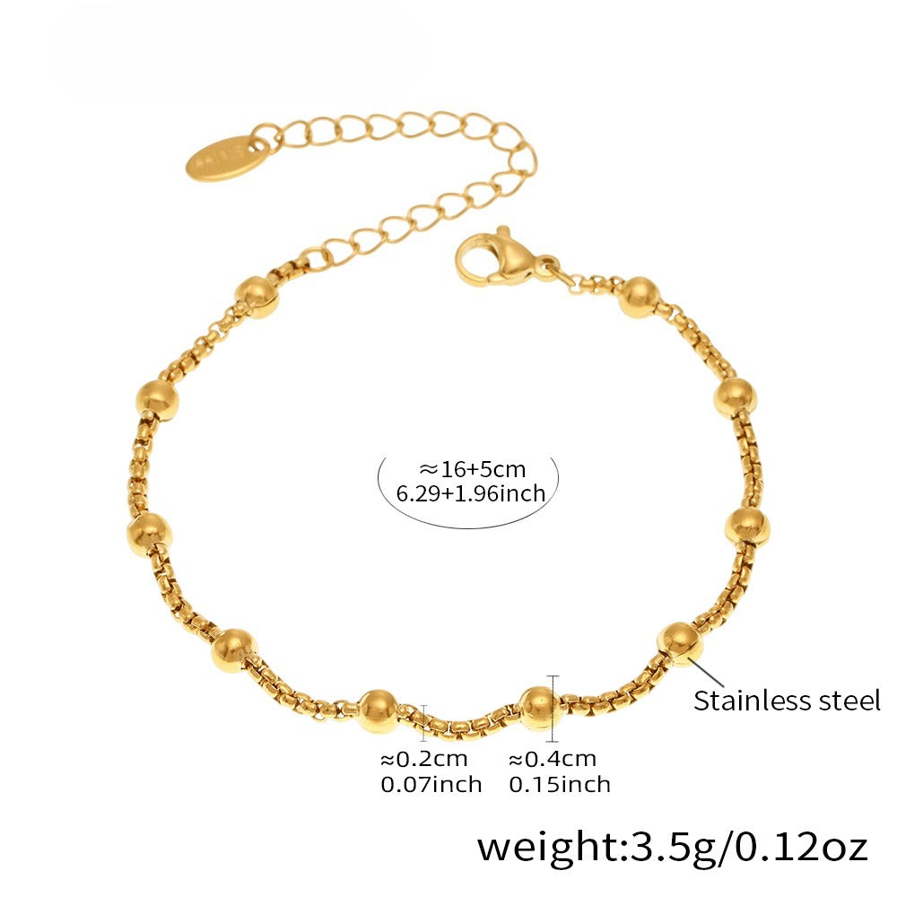 Planderful Zircon Love Bow Bracelet Anklet Women Gold Plated