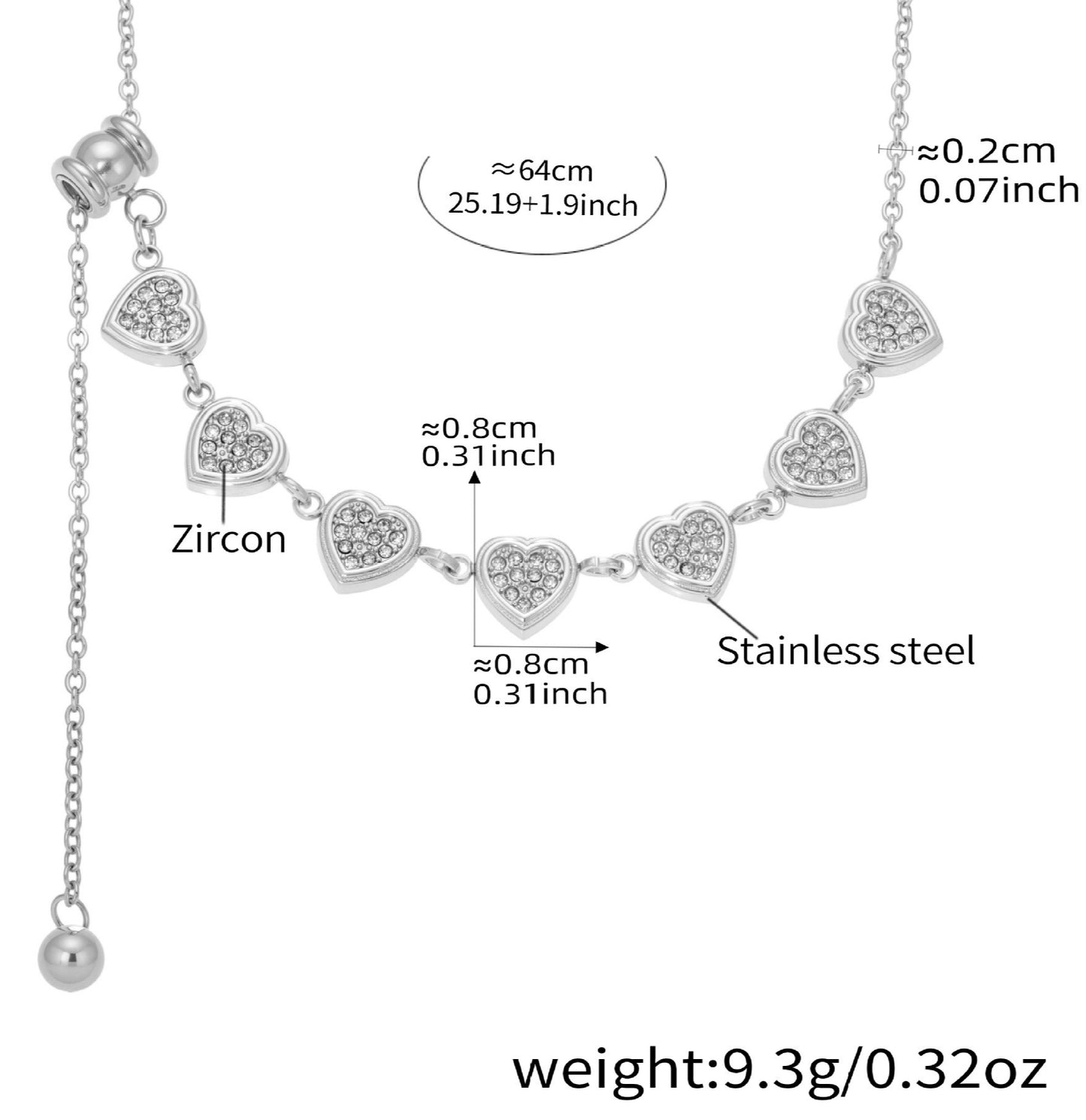 Planderful Tassel Zircon Clavicle Necklace Versatile Women