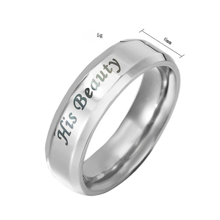Planderful Titanium Steel Couple Ring Unisex Protection