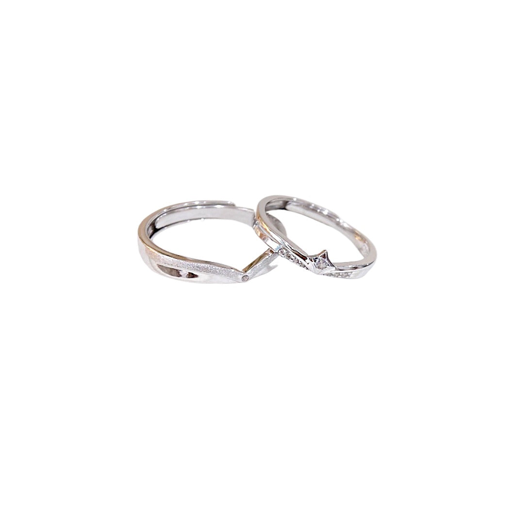Minimalist Star 925 Sterling Silver Men's Ring