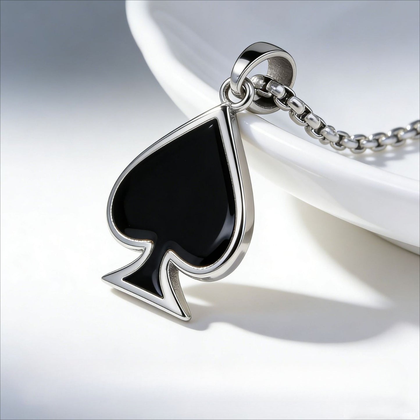 Spade Magician Pendant Titanium Steel Unisex Protective Statement Accessory For Everyday Genie Fans Planderful
