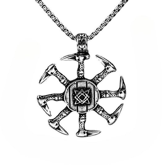 Viking Pendant Titanium Steel Necklace For Men Legendary Norse Legacy Logo Planderful