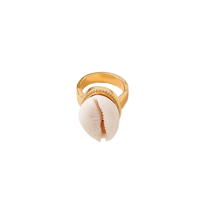 Planderful Vienna Verve Shell Ring Adjustable Fashion Jewelry