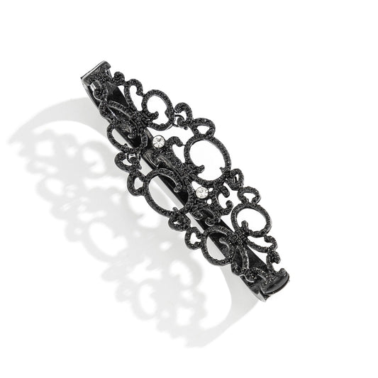 Planderful Gothic Hollow Lace Bracelet For Women Dark Vintage Lace Flower Statement Vienna Verve