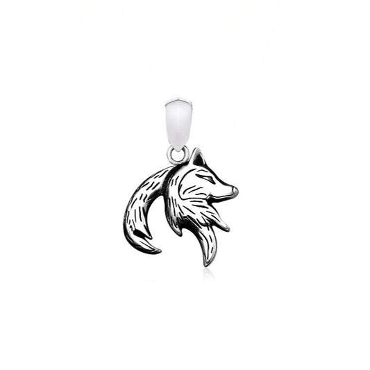 Retro Fox Design Titanium Steel Pendant for Men - Personalized Stainless Steel Jewelry
