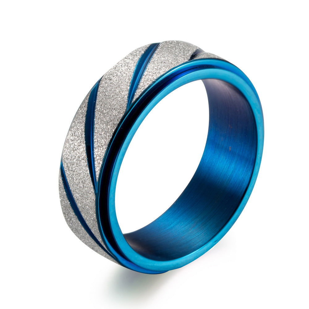 Matte Blade Spinner Stainless Steel Ring for Men