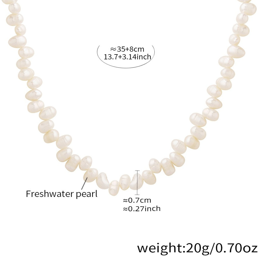 Planderful Baroque Pearl Necklace for Women Beaded Luxury