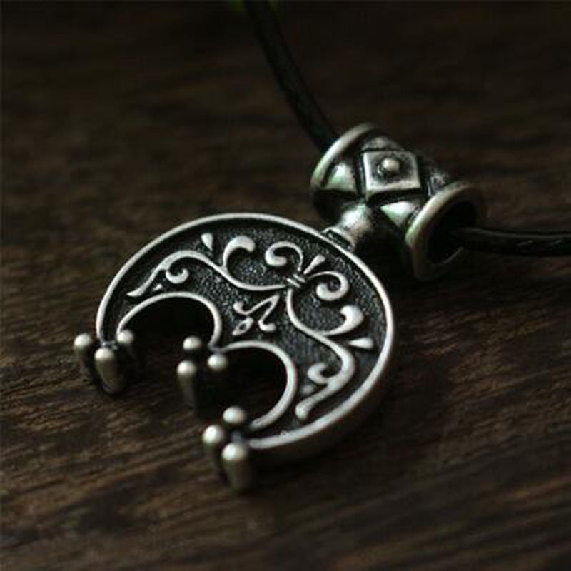 Mystical Norse Heritage Silver Pendant Necklace