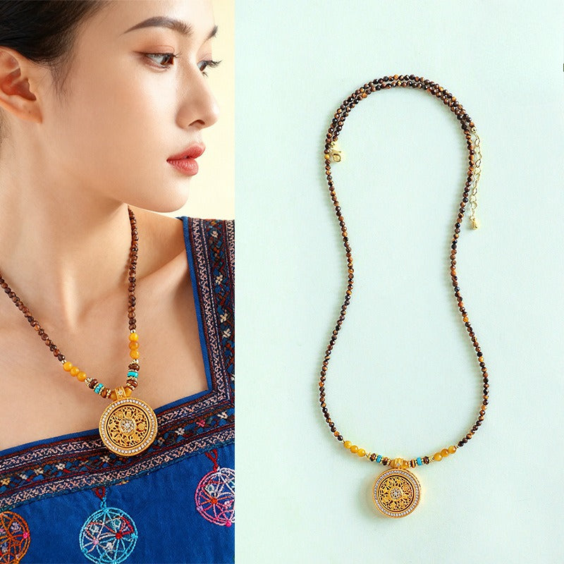 Crystal Eye Pendant Necklace