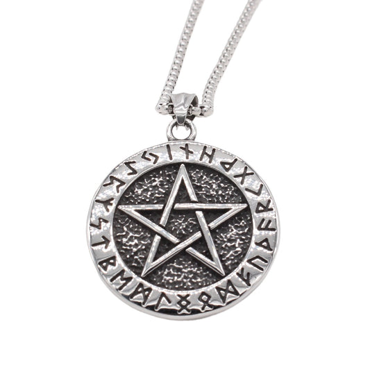 Planderful Titanium Steel Pendant Unisex Nordic Viking Design For Men And Women Durable Everyday Jewelry
