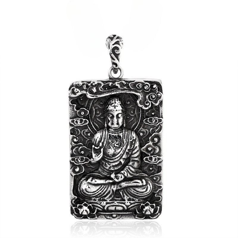 Ethnic Wholesale Jewelry, Titanium Steel Buddha Segamuni Pendant, Custom Men's Accessory