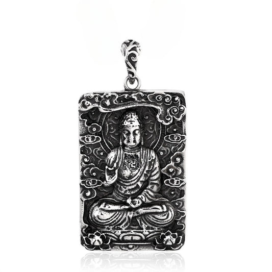 Ethnic Wholesale Jewelry, Titanium Steel Buddha Segamuni Pendant, Custom Men's Accessory