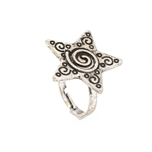 Retro American Independence Day Star Ring for Women