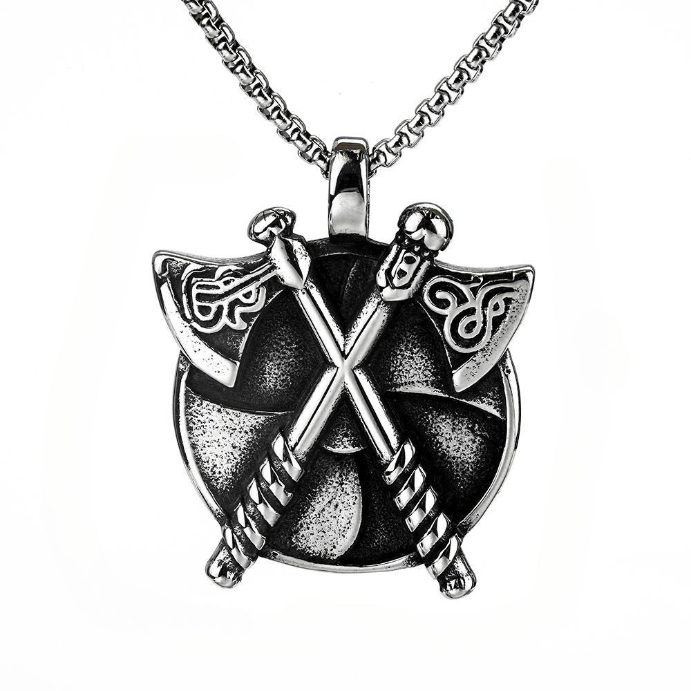 Nordic Viking Fashion Spartan Warrior Axe Pendant Necklace