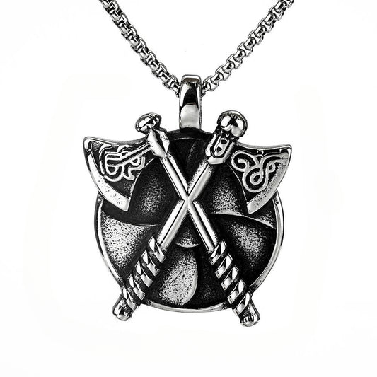 Nordic Viking Fashion Spartan Warrior Axe Pendant Necklace