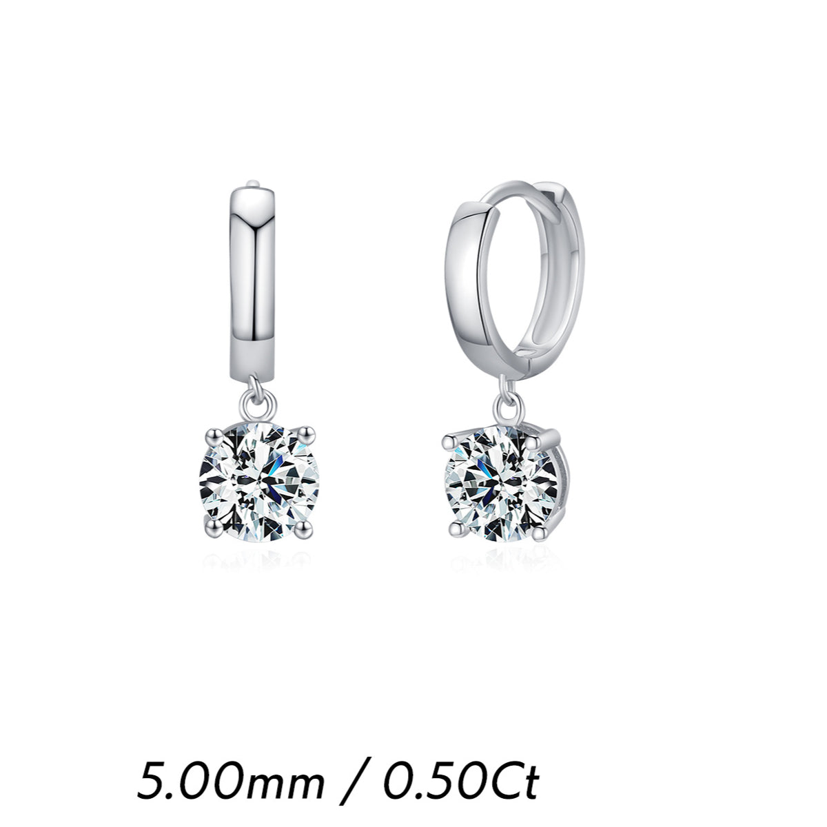 Planderful Moissanite Diamond 1.0 Carat Earrings – Super Flash Luxury Design