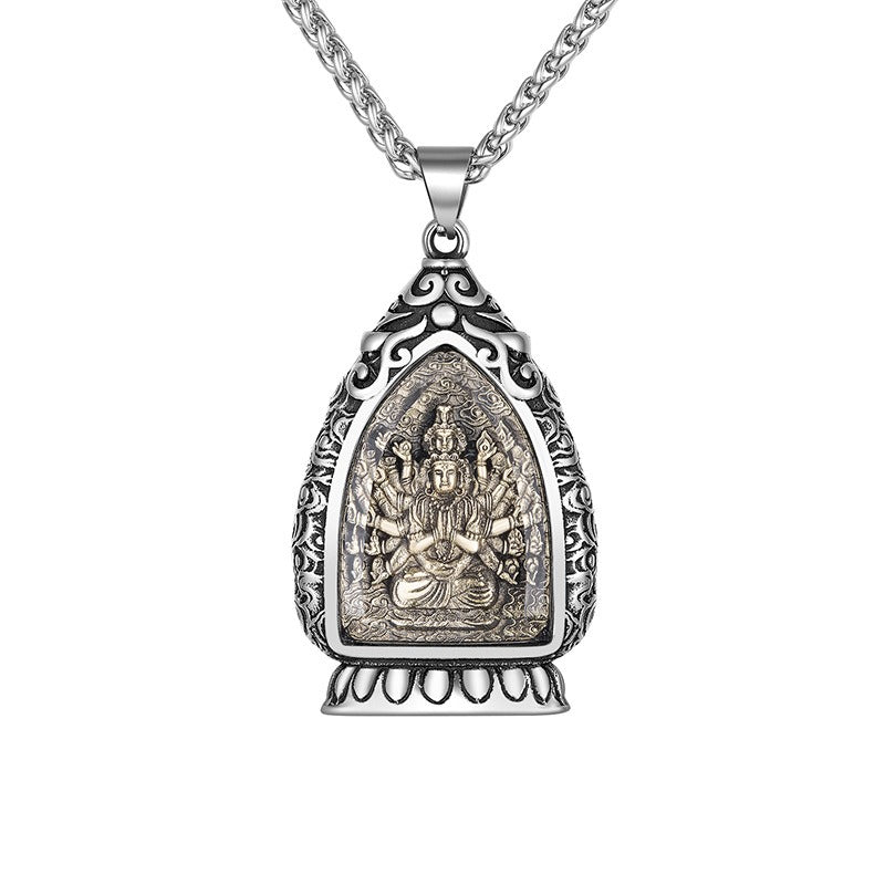 Steel Necklace Elegant Zodiac Buddha Charms Pendant For Spiritual Jewelry Lovers Gift