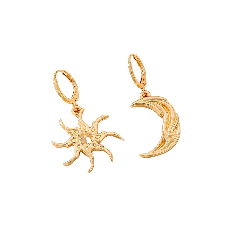 Planderful Vienna Verve Earrings – Unique Asymmetrical Star Moon Design