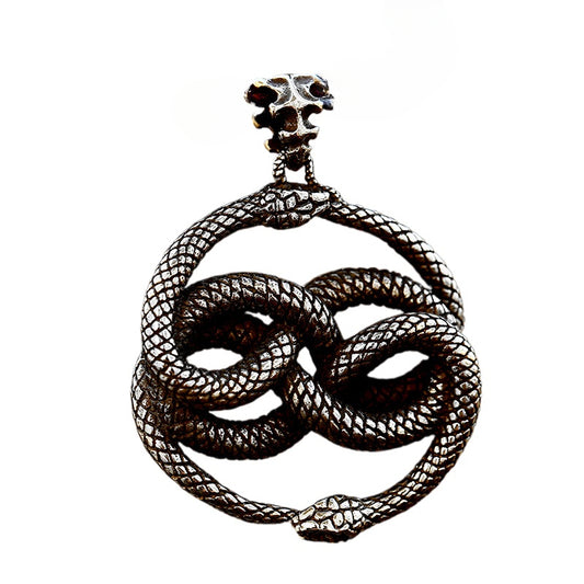 Retro Ouroboros Titanium Steel Pendant for Men - Personalized Snake Jewelry