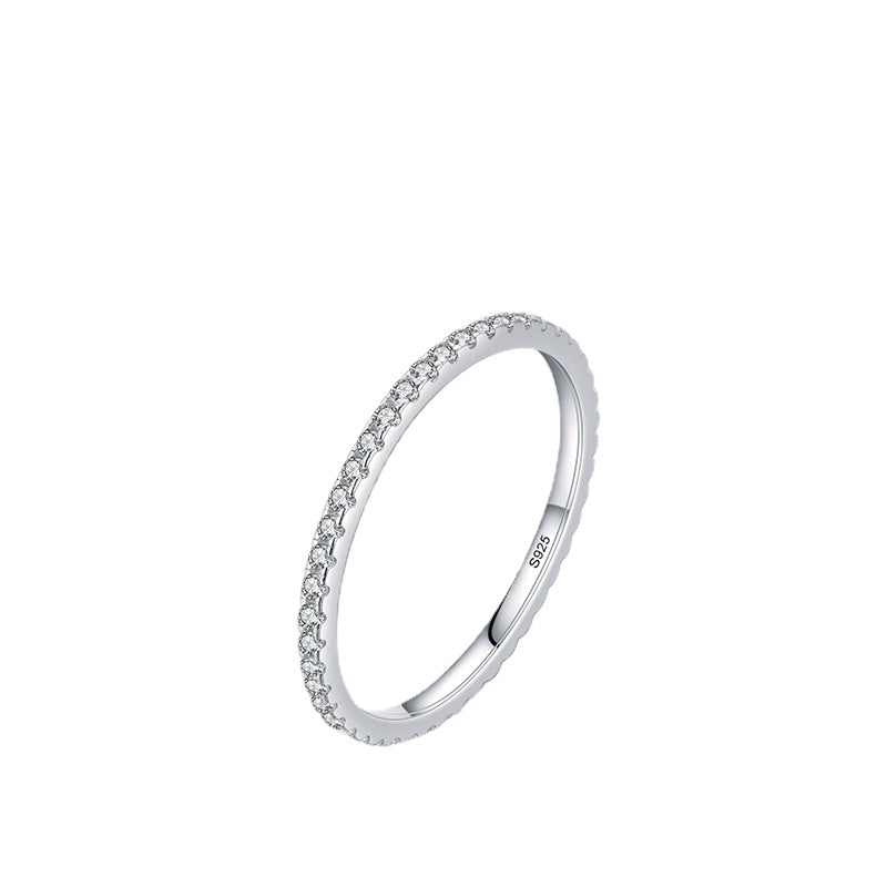 Simple Sterling Silver Zircon Ring for Women - Everyday Genie Collection