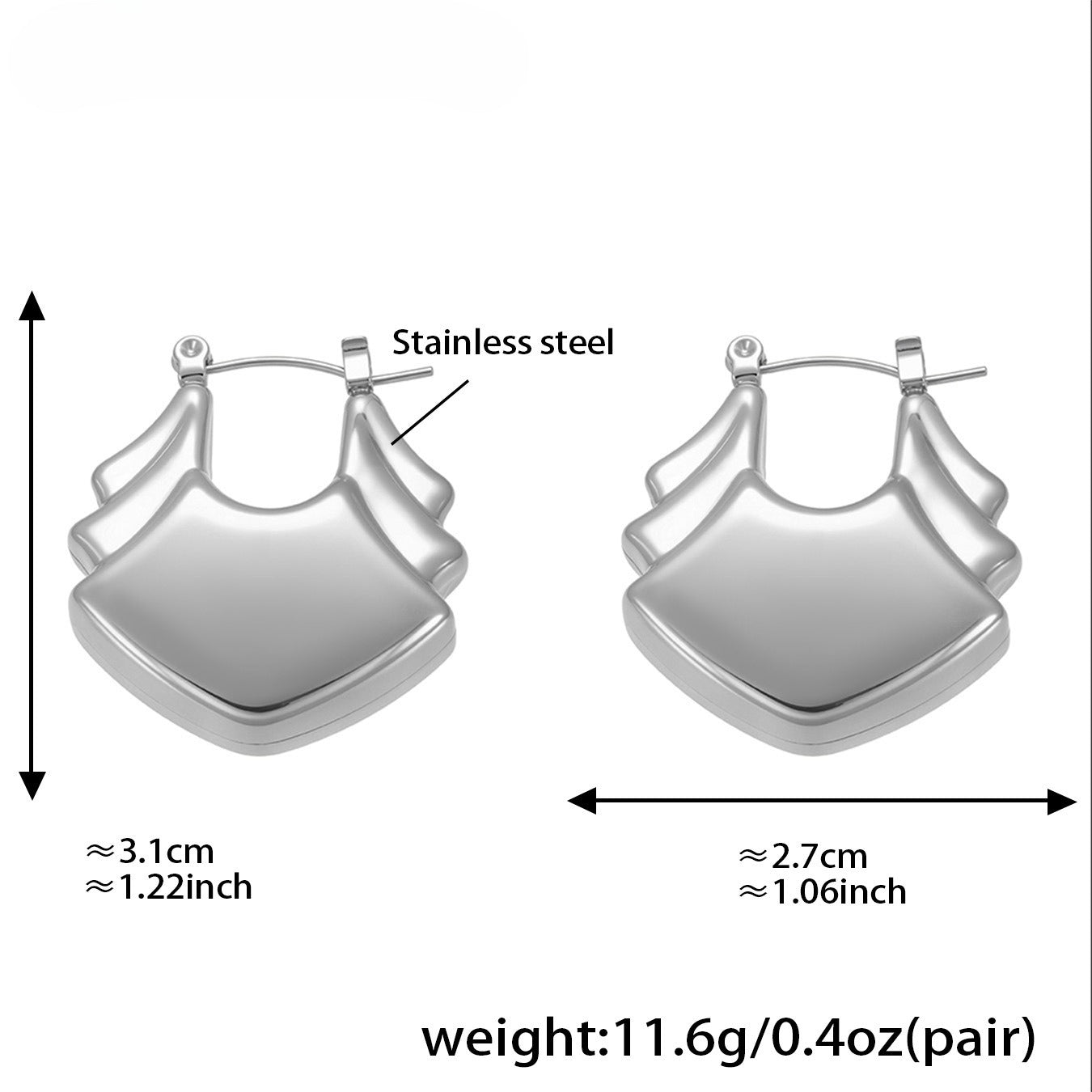 Planderful Genie 18K Gold Circle Geometric Earrings Women