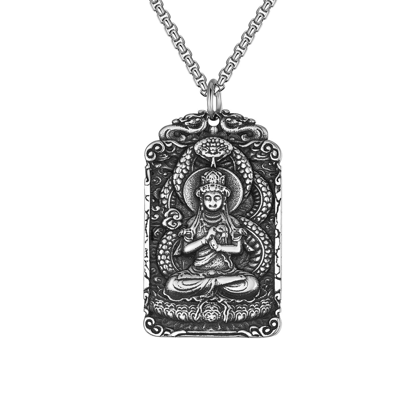 Steel Necklace - Elegant Buddha Bodhisattva Eight Gods