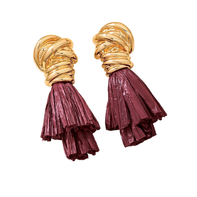 Planderful Vienna Verve Earrings – Exaggerated Retro Metal Color Design