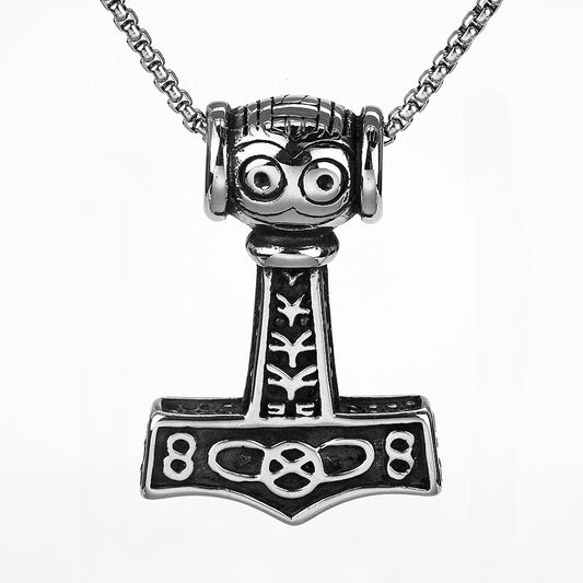 Hip-Hop European And American Neckwear Retro Viking Pendant