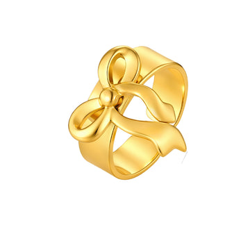 Stainless Steel Open Adjustable Design Sweet Dress Up Ring