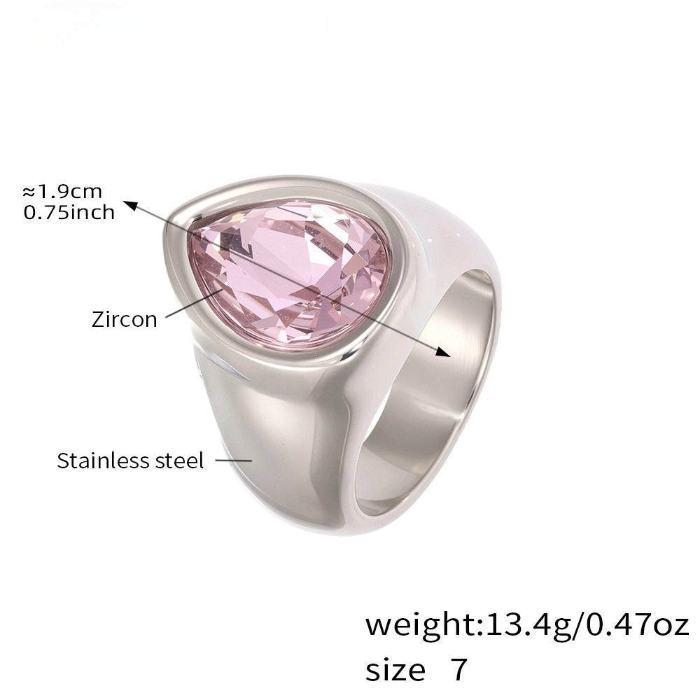 Planderful Heavy Industry Zircon Ring For Men Jewelry