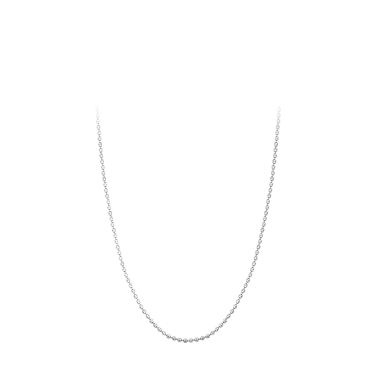 925 Sterling Silver Shimmer Plain Chain Necklace