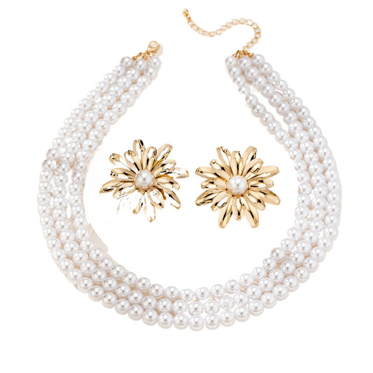 Elegant Imitation Pearl Jewelry Set for Women by Planderful