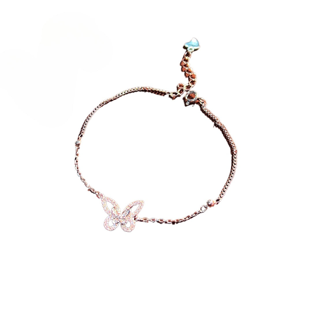 Planderful Everyday Genie S925 Silver Hollow Butterfly Bracelet – Versatile Light Luxury Jewelry Gift