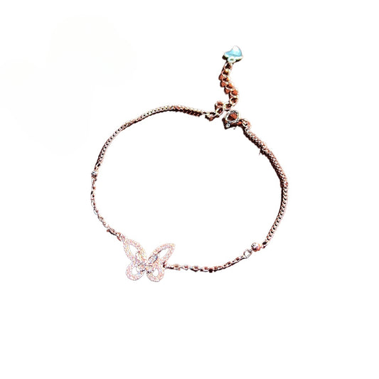Planderful Everyday Genie S925 Silver Hollow Butterfly Bracelet – Versatile Light Luxury Jewelry Gift