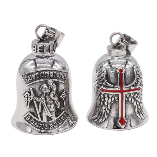 Planderful Vintage Christmas Bell Pendant Nordic Cross Durable Titanium Steel Unisex Jewelry For Trendsetters