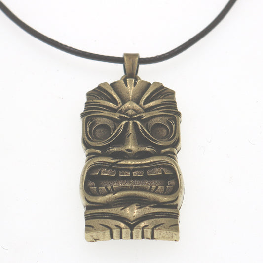 McKay New Zealand God Metal Necklace - Polynesian Tiki Totem for Men