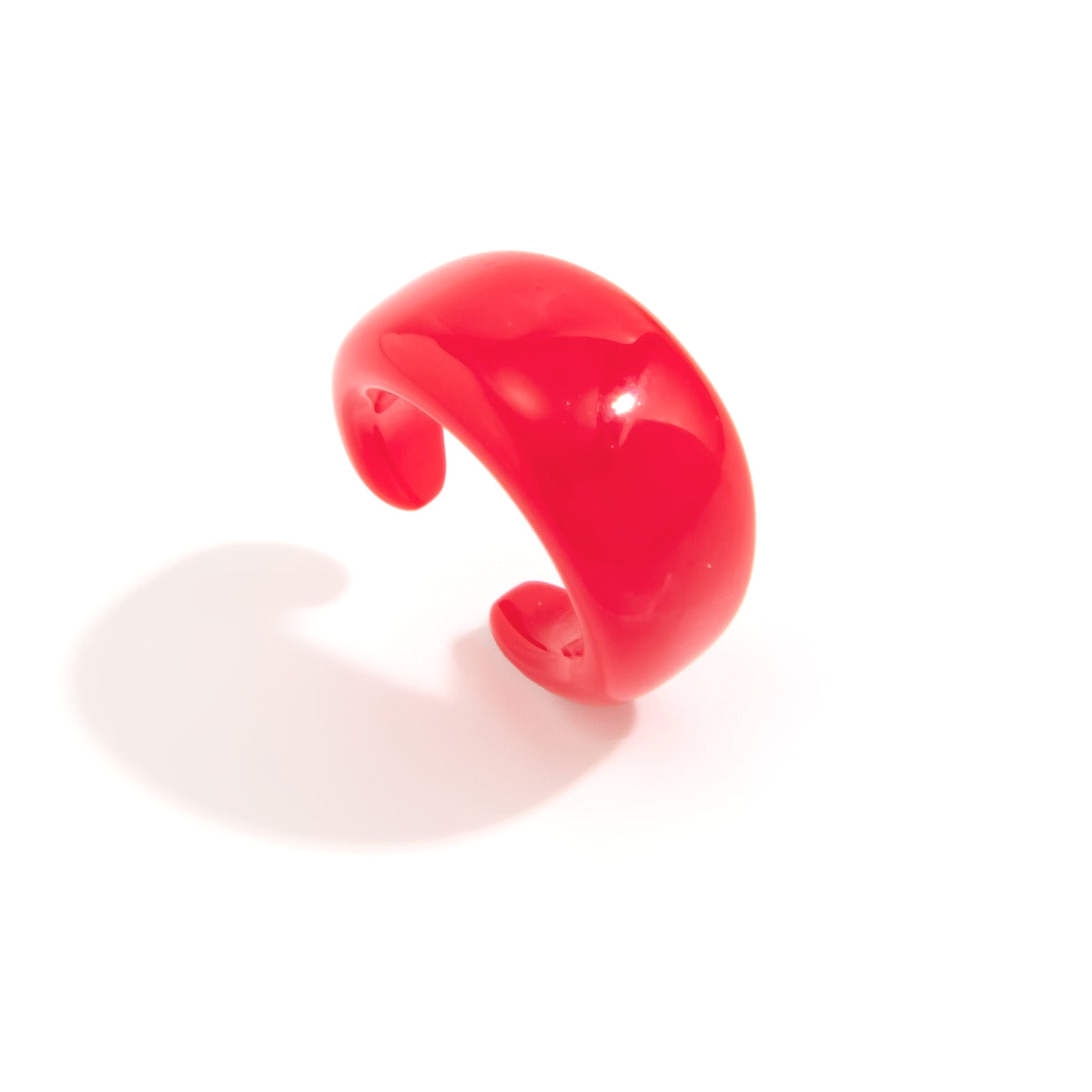 Planderful C Shaped Ear Clip Earrings Resin Statement Accessory For Millennial Women Dopamine Color Versatile