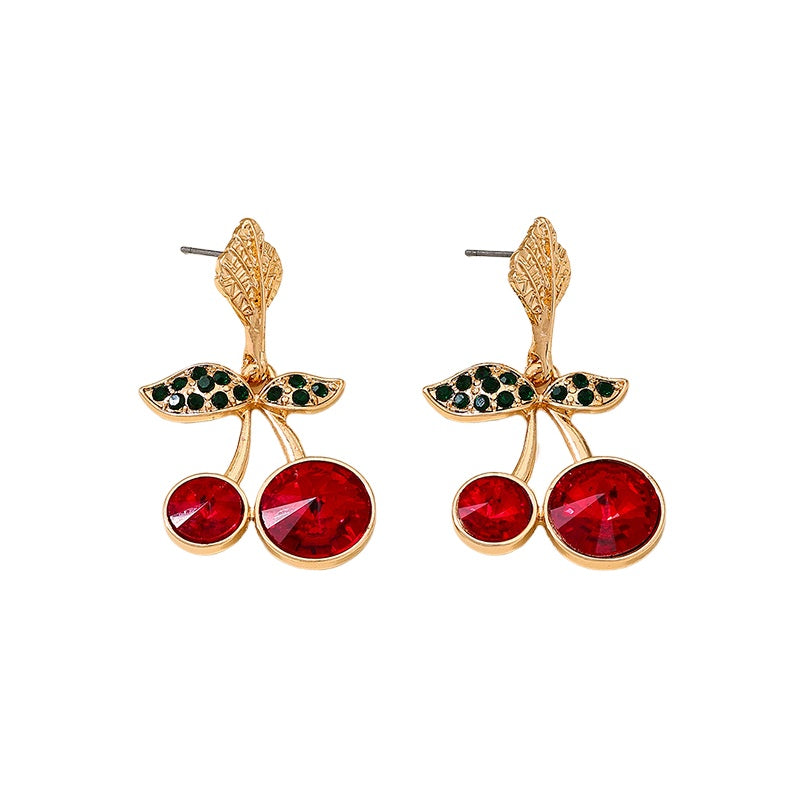 Planderful Vienna Verve Earrings – Exaggerated Metal Cherry Design