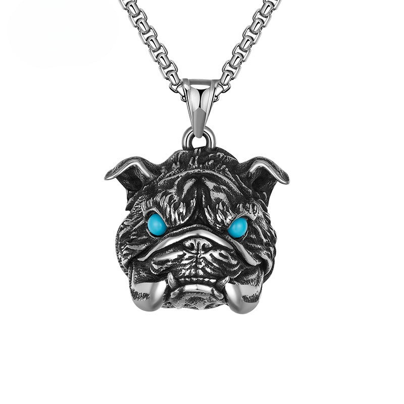 Steel Necklace – Statement Bulldog Pendant For Men Gift For Him Planderful Everyday Genie