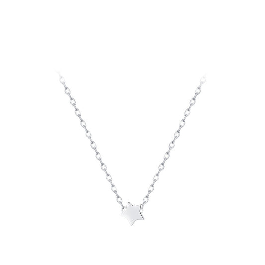 Everyday Genie S925 Sterling Silver Star Necklace with Cross Chain