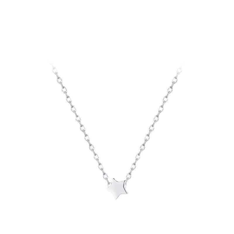 Everyday Genie S925 Sterling Silver Star Necklace with Cross Chain