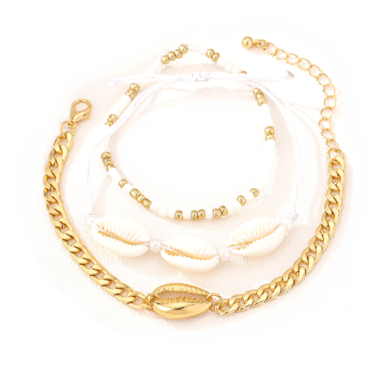 Bohemian Shell Beaded Bracelet Set for Elegant Women