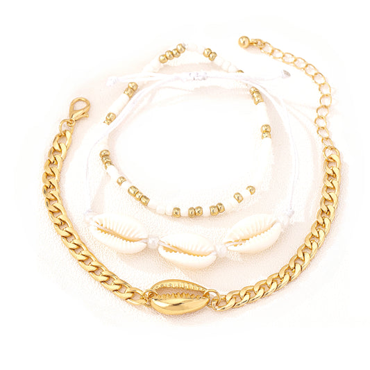 Bohemian Shell Beaded Bracelet Set for Elegant Women