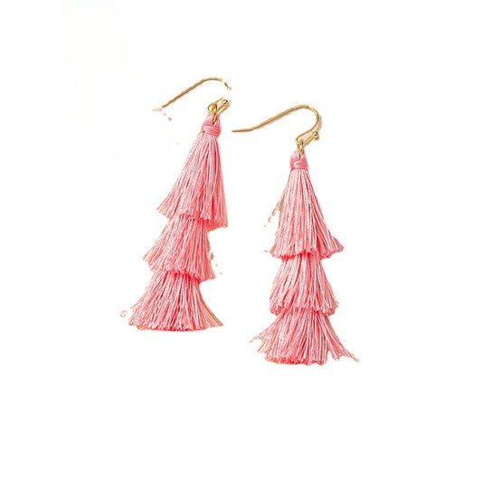 European and American Layered Tassel Earrings - Vienna Verve Collection
