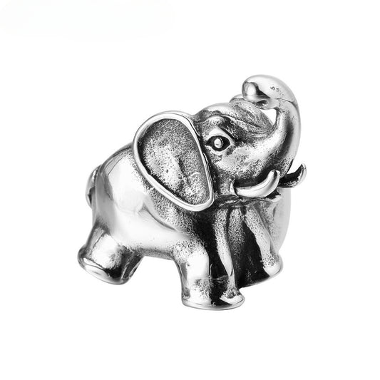Elephant Titanium Steel Ring for Men