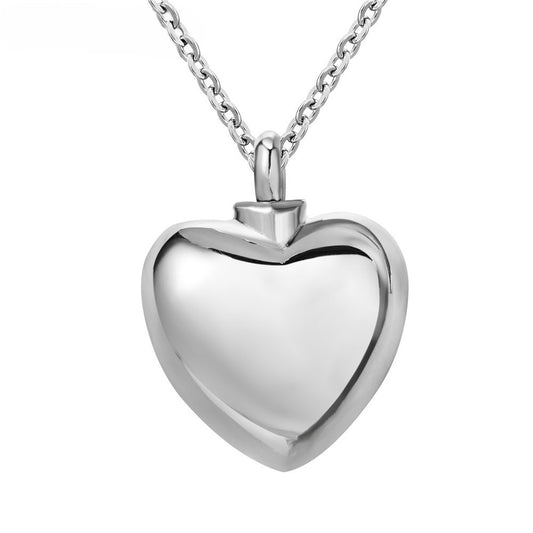 Planderful Personalized Retro Hollow Heart Box Pendant Stainless Steel Unisex Protection Statement Gift