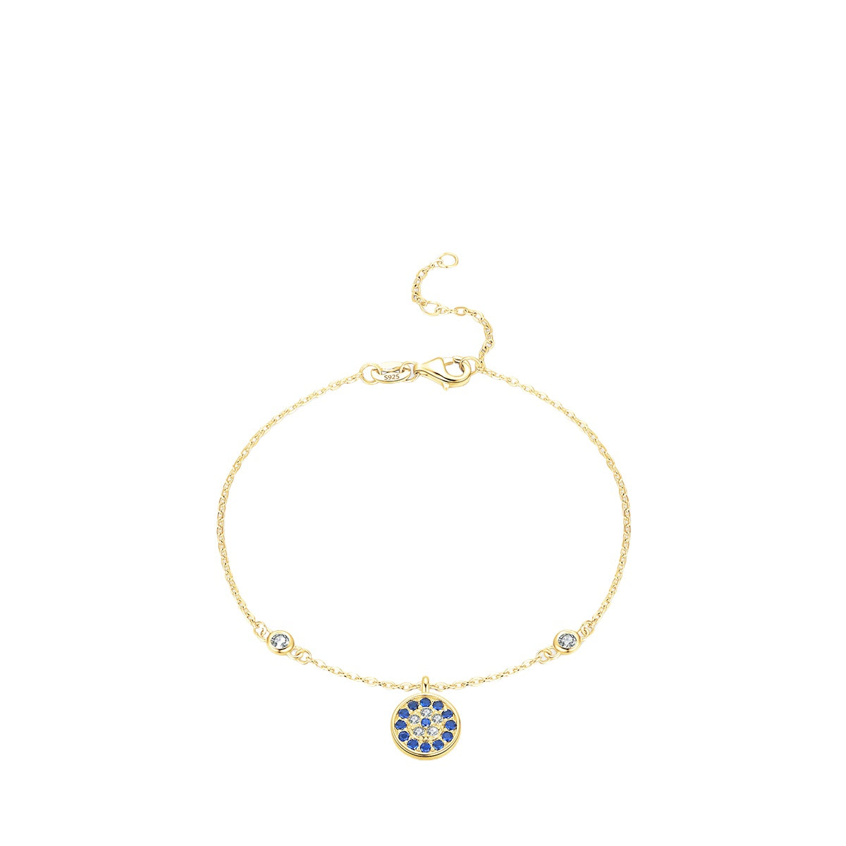 925 Sterling Silver Eye Zircon Bracelet