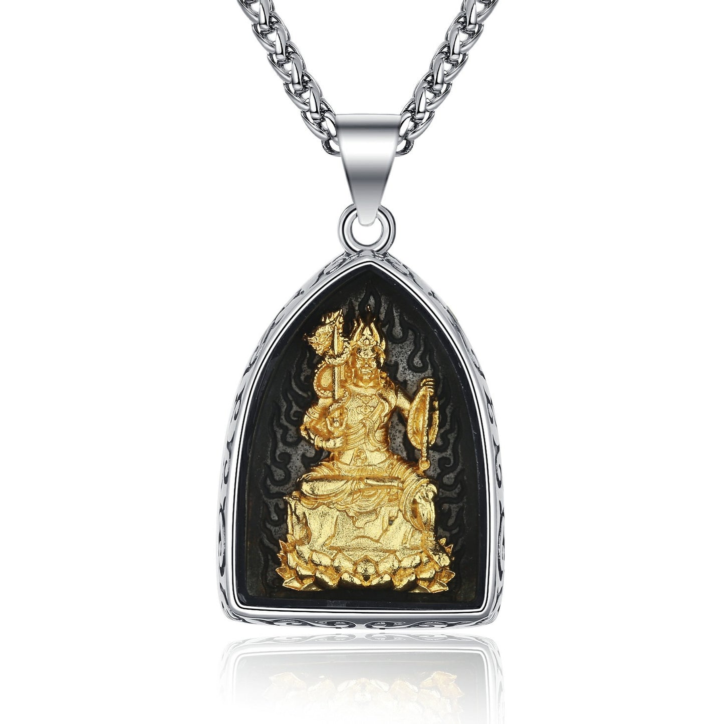 Titanium Steel Necklace – Elegant Buddha Pendant