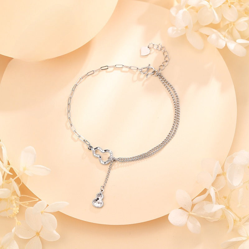 Statement Crushed 925 Sterling Silver Women's Bracelet