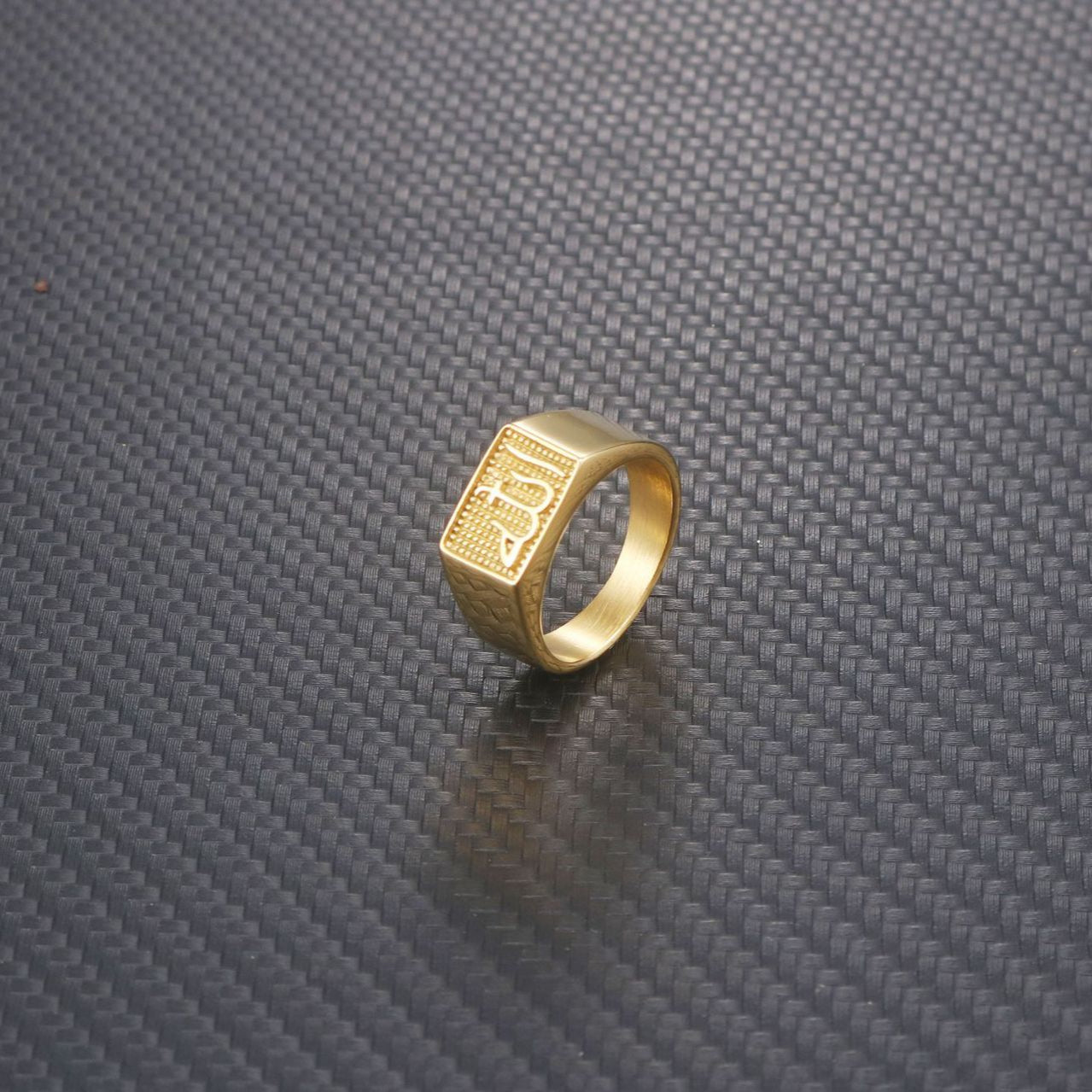 Stylish Unisex Religious Titanium Steel Ring - Minimalist Stainless Steel Jewelry for Men and Women